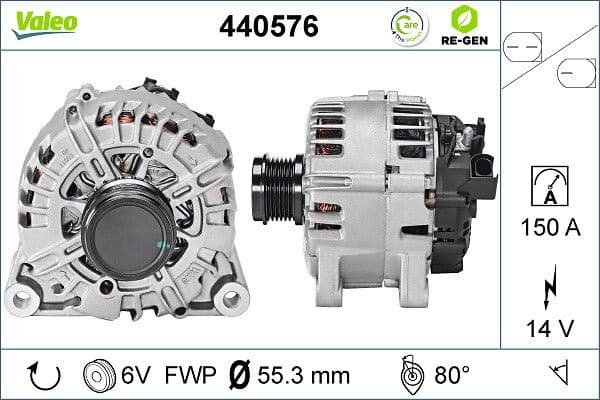 Alternator VALEO RE-GEN REMANUFACTURED 440576