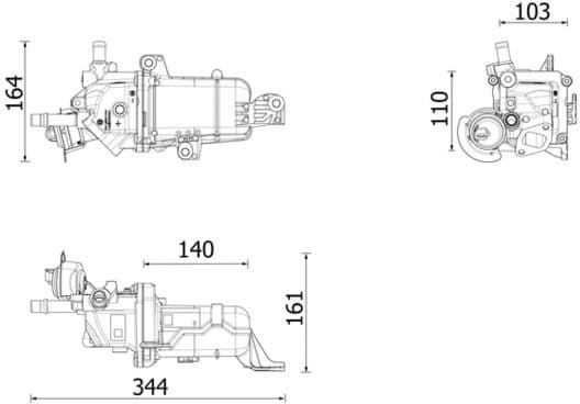 Cooler, exhaust gas recirculation BEHR *** PREMIUM LINE *** CE 49 000P - image 2