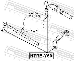 Repair Kit, tie rod end NTRB-Y60 - image 2