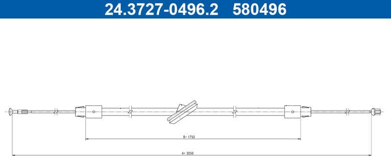 Cable Pull, parking brake 24.3727-0496.2