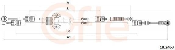 Cable Pull, manual transmission 92.10.2463
