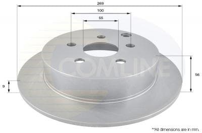 Brake disc, 1pcs REAR ADC01103