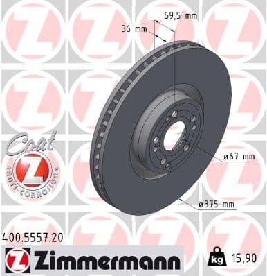 Brake Disc COAT Z 400.5557.20