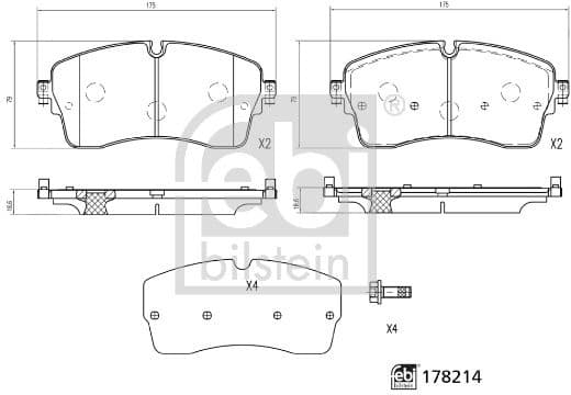 Brake Pad Set, disc brake 178214