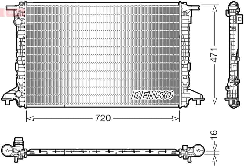 Radiator, engine cooling DRM02049