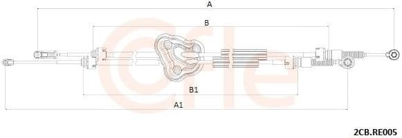 Cable Pull, manual transmission 92.2CB.RE005