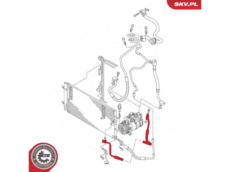 High/Low-pressure Line, air conditioning 43SKV571 - image 4
