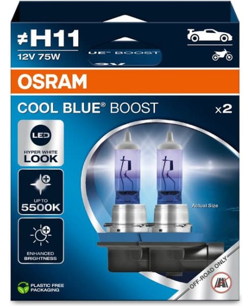 Osram Bulbs H11 COOL BLUE BOOST Next Gen, 2vnt - 62211CBB-2HB