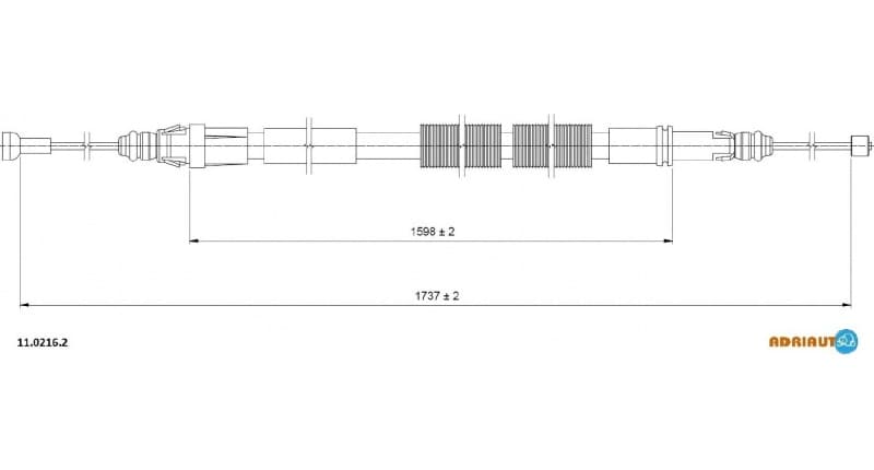 Cable handbrake 11.0216.2