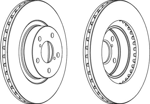 Brake discs kit front (2pcs), Top Quality DDF679C