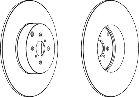 Brake discs kit rear, (2pcs), Top Quality DDF1417C