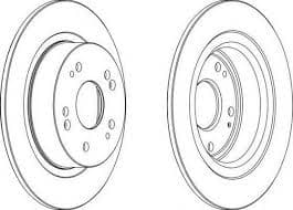 Brake discs kit rear, (2pcs), Top Quality DDF1776C
