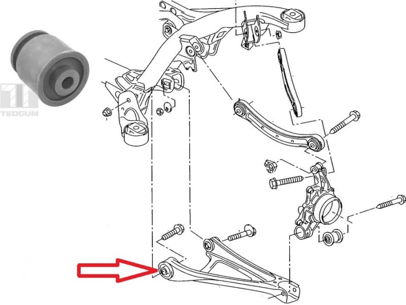 Silentblock rear axle TED16205 - image 4