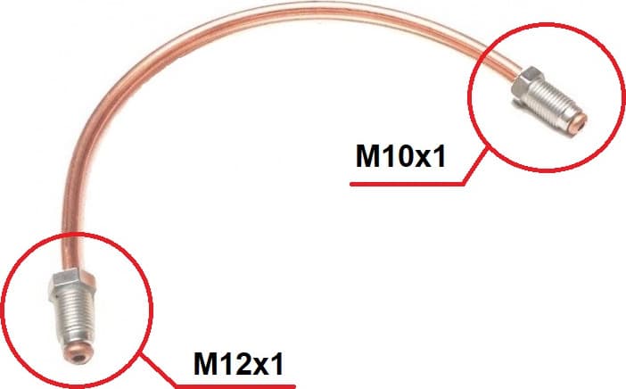 Brake pipe with end fittings WP206