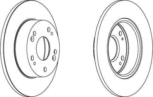 Brake discs kit rear, (2pcs), Top Quality DDF1390C