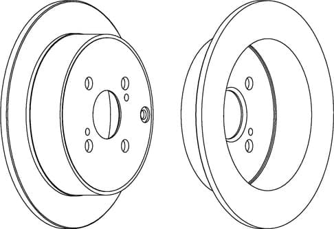 Brake discs kit rear, (2pcs), Top Quality DDF1409C