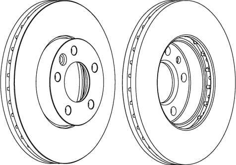 Brake disc, 1pcs FRONT, Top Quality DDF1253C-1