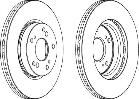 Brake discs kit front (2pcs), Top Quality DDF1539