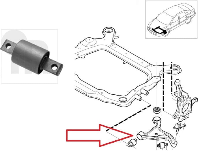 Silentblock front axle 87-08772