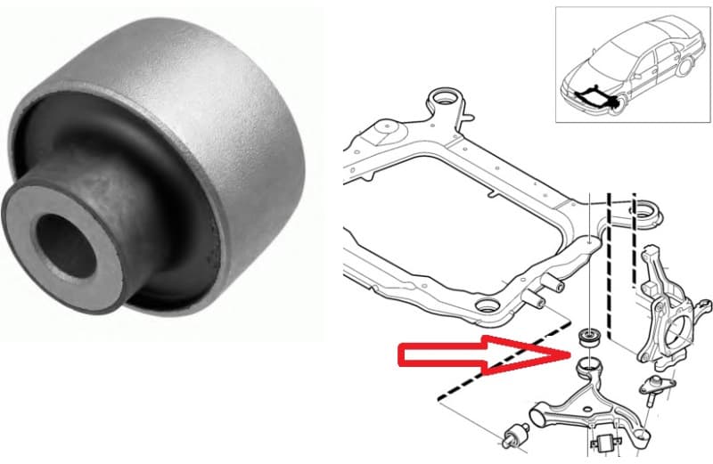 Silentblock front axle 35028 01