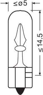 Osram Bulbs W1.2W 12V W2x4.6D - 2721-2BL (OSRAM) - Autoera - image 2