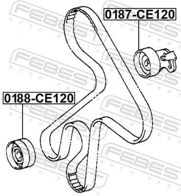Deflection Pulley/Guide Pulley, timing belt 0188-CE120 - image 2