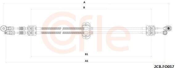 Cable Pull, manual transmission 92.2CB.FO017