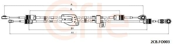 Cable Pull, manual transmission 92.2CB.FO003