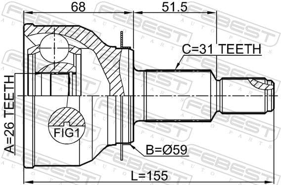 Joint Kit, drive shaft 0510-KEAT4WD - image 2