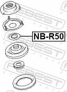 Rolling Bearing, suspension strut support mount NB-R50 - image 2
