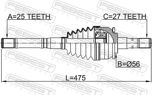 Joint Kit, drive shaft 2214-K2500 - image 2