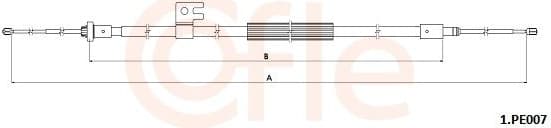 Cable Pull, parking brake 92.1.PE007