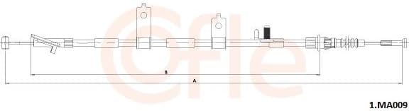 Cable Pull, parking brake 92.1.MA009