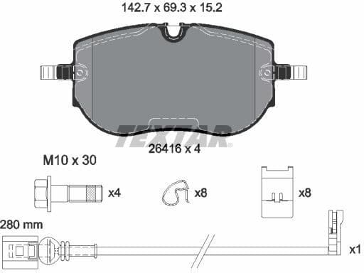 Brake Pad Set, disc brake Q+ 2641601