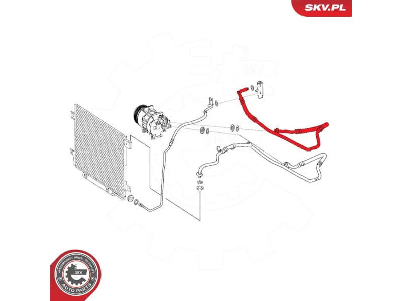 High/Low-pressure Line, air conditioning 54SKV653 - image 6