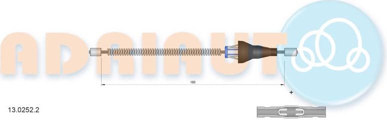 Cable Pull, parking brake 13.0252.2