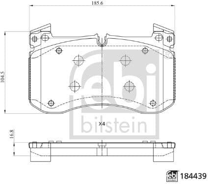 Brake Pad Set, disc brake 184439