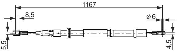 Cable Pull, parking brake 1 987 477 199 - image 5