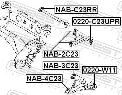 Mounting, control/trailing arm NAB-3C23 - image 2