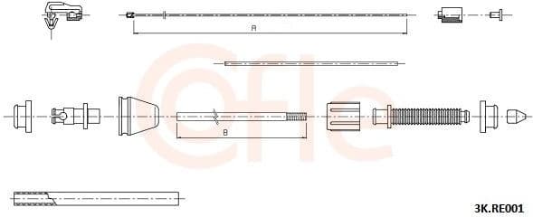 Accelerator Cable 92.3K.RE001