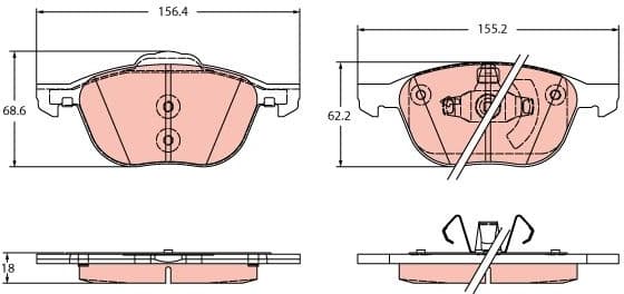 Brake Pad Set, disc brake GDB2348