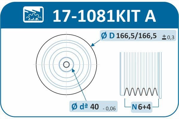 Belt Pulley Set, crankshaft Technology & Quality, Made in Spain 17-1081KIT A - image 3