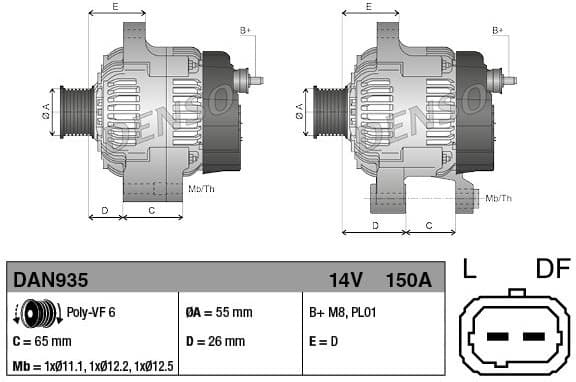 Alternator DAN935 - image 3