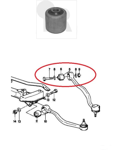Silentblock front axle 87-02548
