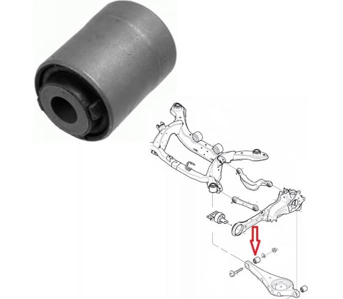 Silentblock rear axle 35541 01