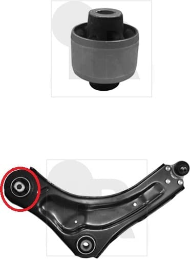 Silentblock front axle 87-07432