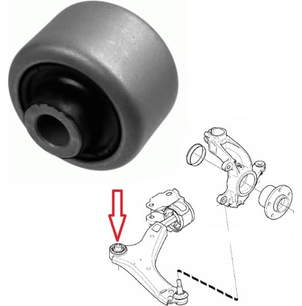 Silentblock front axle 35952 01