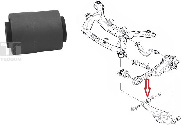 Silentblock rear axle 00225989