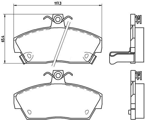 Brake pads front HANZE HBP608