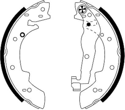 Brake shoes HANZE HBS173